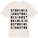 Vintage White t-shirt med Storbolsäng ordlek t-shirt