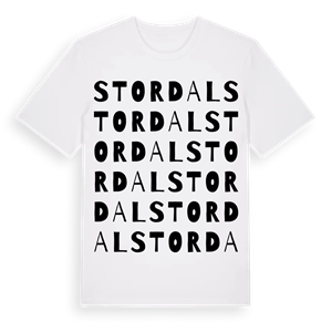 Stordal ordlek t-shirt – ekologisk bomull t-shirt från Pinshirt