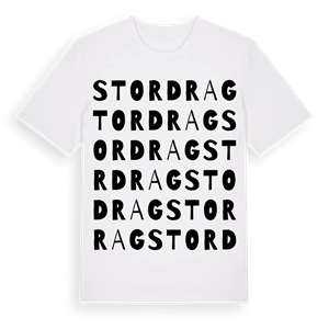 Stordrag ordlek t-shirt – ekologisk bomull t-shirt från Pinshirt