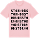 Pink Cotton t-shirt med Stormon ordlek t-shirt