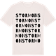 Vintage White t-shirt med Stormon ordlek t-shirt