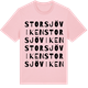 Pink Cotton t-shirt med Storsjöviken ordlek t-shirt
