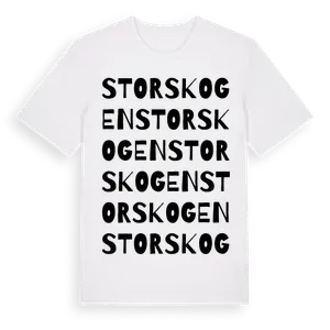 Storskogen ordlek t-shirt – ekologisk bomull t-shirt från Pinshirt