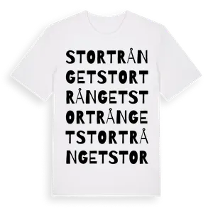 Stortrånget ordlek t-shirt – ekologisk bomull t-shirt från Pinshirt