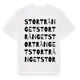 White t-shirt med Stortrånget ordlek t-shirt