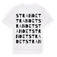 White t-shirt med Strandet ordlek t-shirt