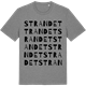 Mid Heather Gray t-shirt med Strandet ordlek t-shirt