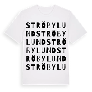 Ströbylund ordlek t-shirt – ekologisk bomull t-shirt från Pinshirt