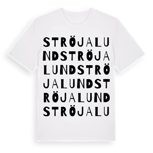 Ströjalund ordlek t-shirt – ekologisk bomull t-shirt från Pinshirt