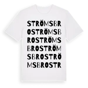 Strömsbro ordlek t-shirt – ekologisk bomull t-shirt från Pinshirt
