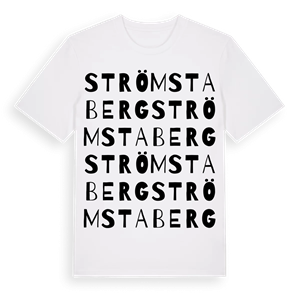 Strömstaberg ordlek t-shirt – ekologisk bomull t-shirt från Pinshirt