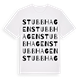 White t-shirt med Stubbhagen ordlek t-shirt