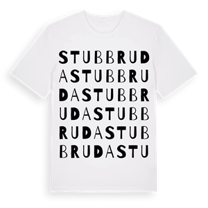 Stubbruda ordlek t-shirt – ekologisk bomull t-shirt från Pinshirt