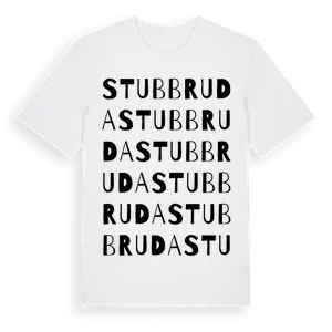 Stubbruda ordlek t-shirt – ekologisk bomull t-shirt från Pinshirt