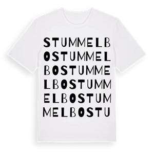 Stummelbo ordlek t-shirt – ekologisk bomull t-shirt från Pinshirt
