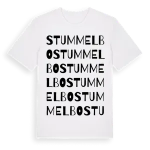 Stummelbo ordlek t-shirt – ekologisk bomull t-shirt från Pinshirt