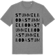 Mid Heather Gray t-shirt med Stummelboda ordlek t-shirt