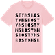 Pink Cotton t-shirt med Stynsbo ordlek t-shirt