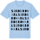 Blue Soul t-shirt med Sundbromark ordlek t-shirt