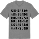 Mid Heather Gray t-shirt med Sundbromark ordlek t-shirt