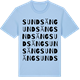 Blue Soul t-shirt med Sundsäng ordlek t-shirt