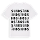 White t-shirt med Sundsäng ordlek t-shirt