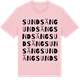 Pink Cotton t-shirt med Sundsäng ordlek t-shirt