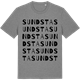 Mid Heather Gray t-shirt med Sundsta ordlek t-shirt