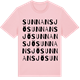 Pink Cotton t-shirt med Sunnansjö ordlek t-shirt
