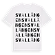 White t-shirt med Svallängen ordlek t-shirt