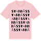 Pink Cotton t-shirt med Svannäs ordlek t-shirt