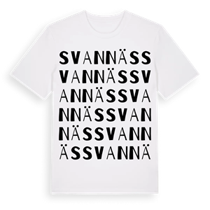 Svannäs ordlek t-shirt – ekologisk bomull t-shirt från Pinshirt