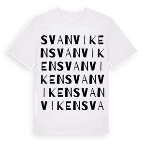 Svanviken ordlek t-shirt – ekologisk bomull t-shirt från Pinshirt