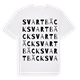 White t-shirt med Svartbäck ordlek t-shirt