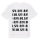 White t-shirt med Svarvarvbol ordlek t-shirt
