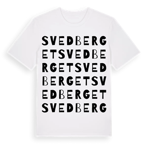 Svedberget ordlek t-shirt – ekologisk bomull t-shirt från Pinshirt