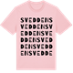 Pink Cotton t-shirt med Svedden ordlek t-shirt