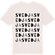 Vintage White t-shirt med Svedja ordlek t-shirt