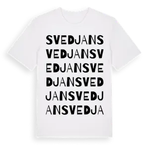 Svedjan ordlek t-shirt – ekologisk bomull t-shirt från Pinshirt