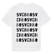 White t-shirt med Svenbo ordlek t-shirt