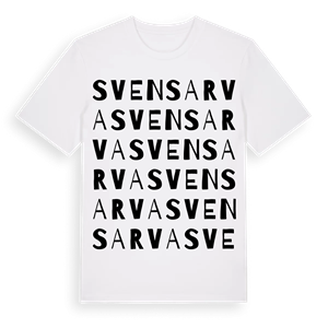Svensarva ordlek t-shirt – ekologisk bomull t-shirt från Pinshirt