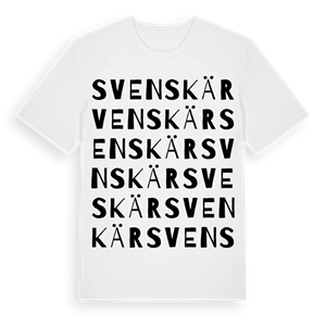 Svenskär ordlek t-shirt – ekologisk bomull t-shirt från Pinshirt