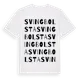 White t-shirt med Svingbolsta ordlek t-shirt