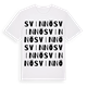 White t-shirt med Svinnö ordlek t-shirt