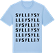 Blue Soul t-shirt med Syllby ordlek t-shirt