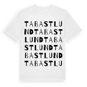 Tabastlund ordlek t-shirt – ekologisk bomull t-shirt från Pinshirt