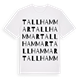 White t-shirt med Tallhammar ordlek t-shirt