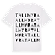 White t-shirt med Tallmyra ordlek t-shirt
