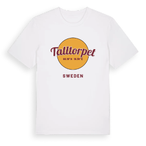 Talltorpet cirkel t-shirt – ekologisk bomull t-shirt från Pinshirt