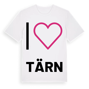 Jag älskar Tärn t-shirt stort tryck – ekologisk bomull t-shirt från Pinshirt